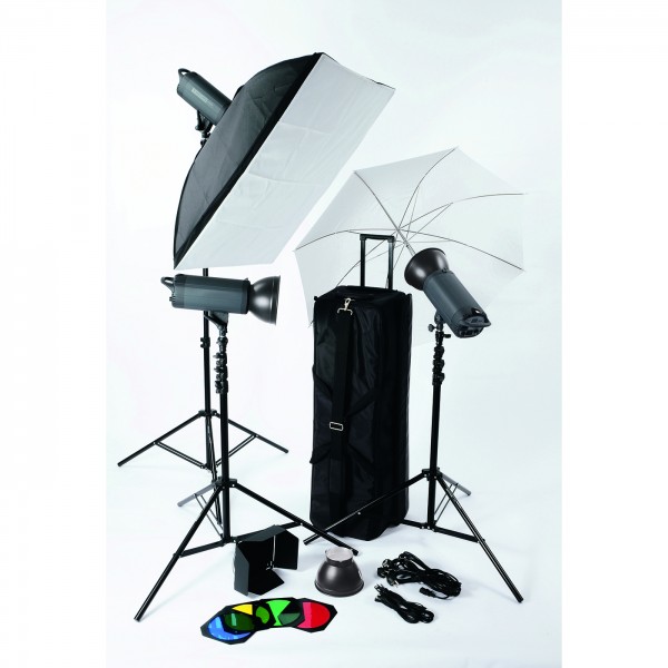 HELIOS 300P III Profi-Blitzstudio 3er-Set