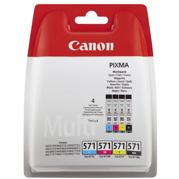 Canon Tinte CLI-571 Multipack C/M/Y/BK