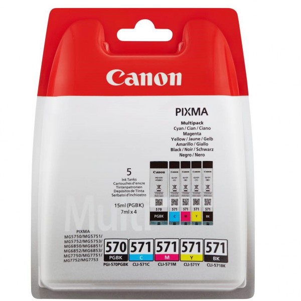 Canon Tinte PGI-570 Multipack PGBK/C/M/Y/BK