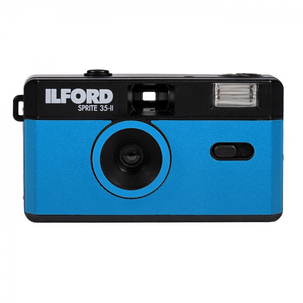 Ilford Sprite 35-II analoge Kamera, blau/schwarz